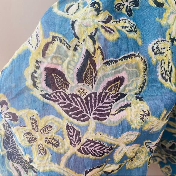 Free People Kauai Getaway Printed Tunic Blue/Green Sz Small - Picture 5 of 11